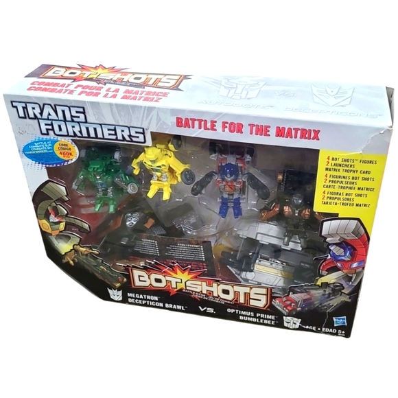 Transformers Bot Shots Battle For The Matrix Optimus Megatron Bee Brawl Launcher - Picture 8 of 10